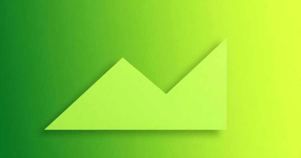 Abstract green illustration of an upward growth chart representing small business marketing results