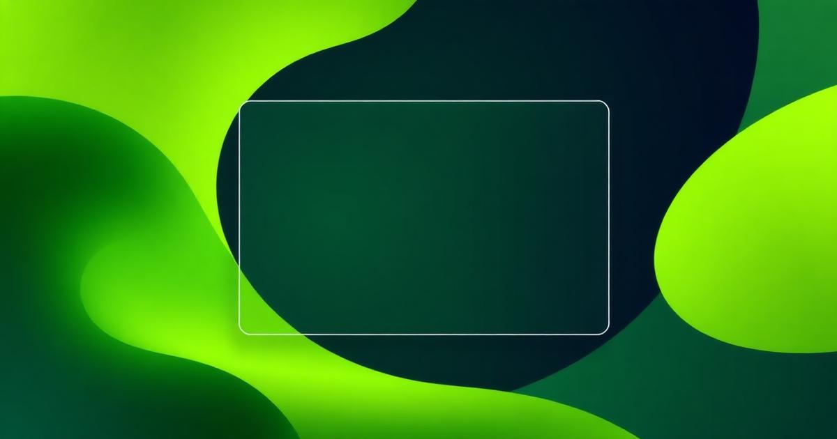 Abstract green illustration of a browser window frame representing website conversion design
